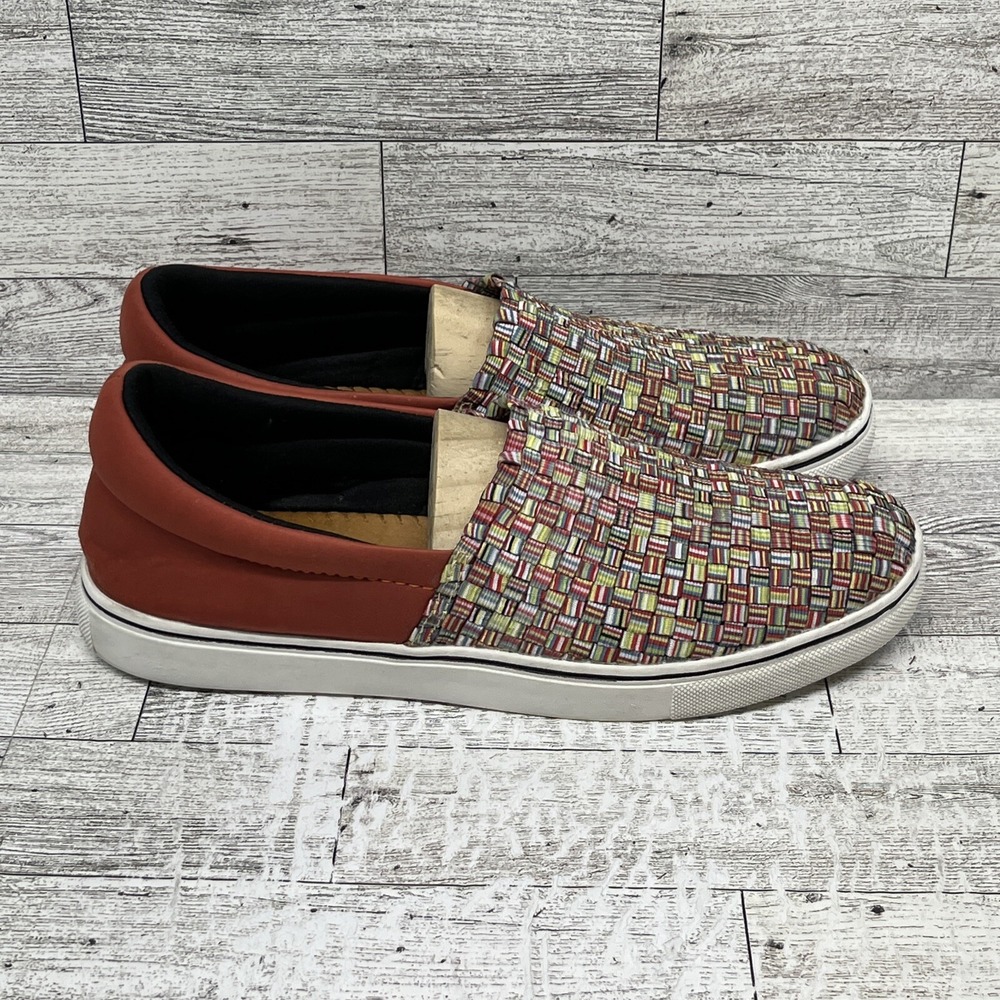 Bernie Mev Ofelia Opal Coral Stretch Woven Comfort Sneaker Women Sz EU 38 US 6.5 - Picture 3 of 10
